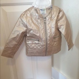Baby gold leather jacket (12m)